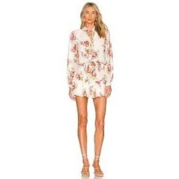 Yumi Kim Revolve Love Always Floral Dress in Morning Glow Ivory women’s size XL - Picture 8 of 8